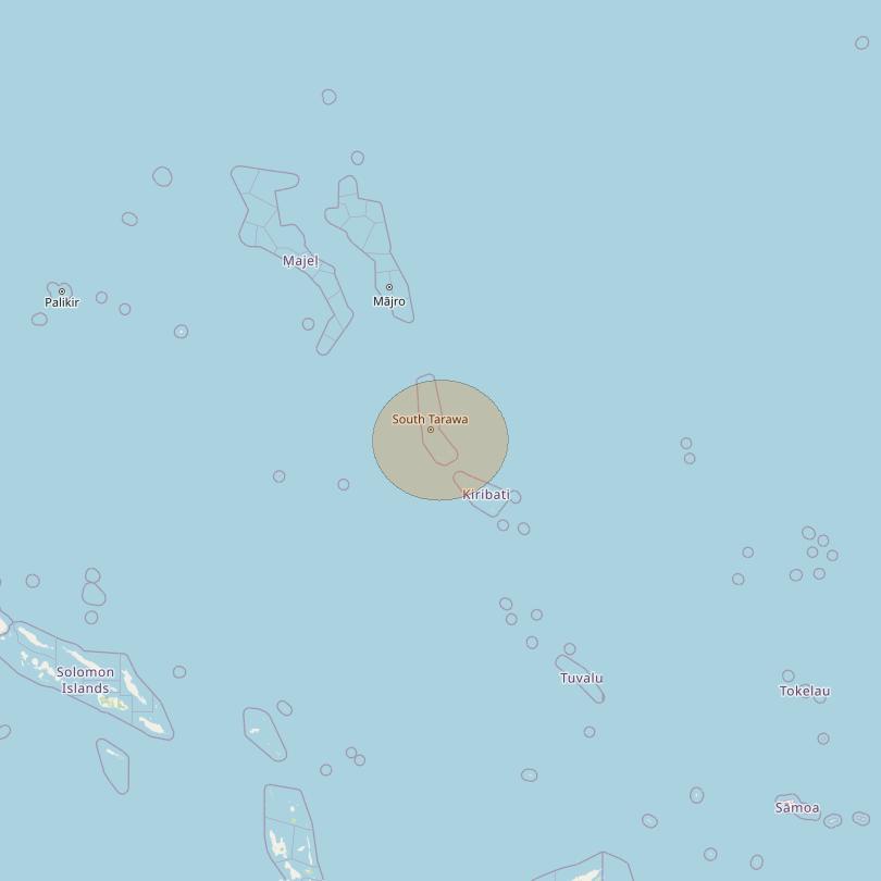 JCSat 1C at 150° E downlink Ka-band S29 (Tarawa/RHCP/A) User Spot beam coverage map